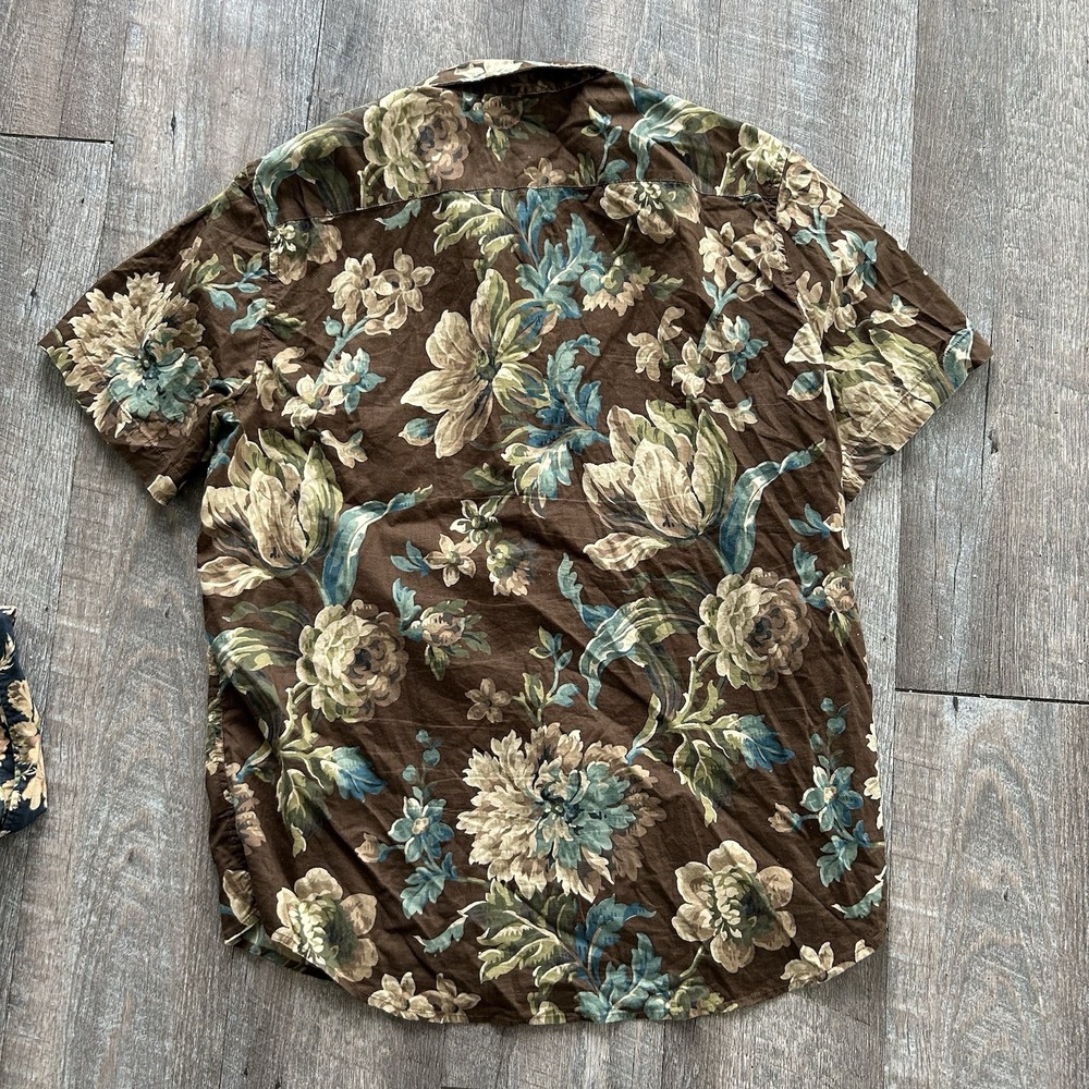 Polo Ralph Lauren Denim and Supply Floral Button Up Shirt Hawaiian Mens XL Lot - Picture 11 of 11